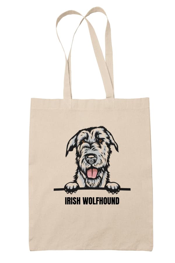 Irish Wolfhound tygkasse hund shopping väska Tote bag