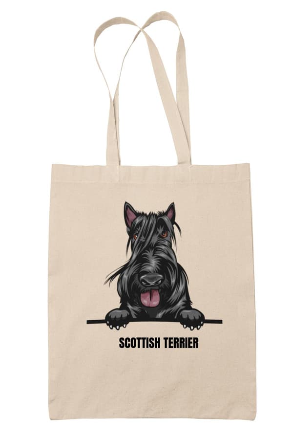 Scottish Terrier tygkasse hund shopping väska Totebag Skotsk