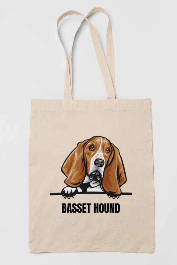 Basset Hound tygkasse hund shopping väska Tote bag