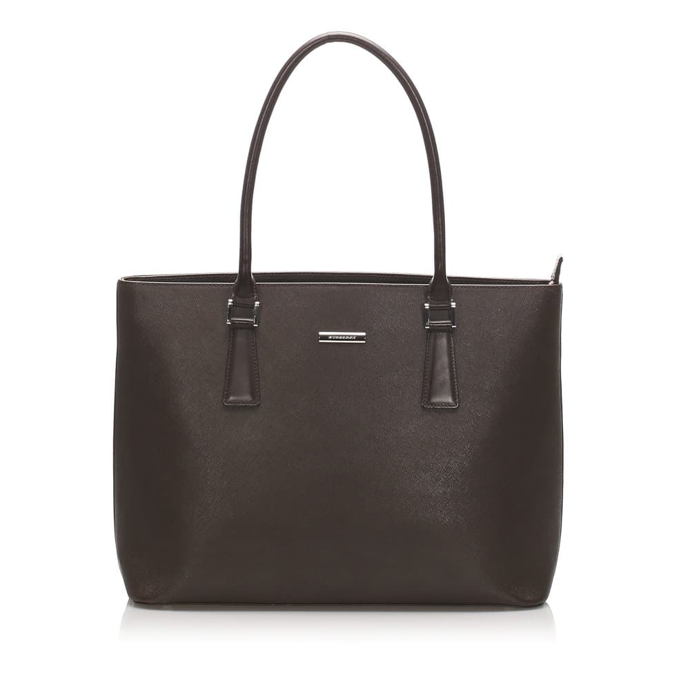 Pre-owned Burberry Leather Tote Bag Brown