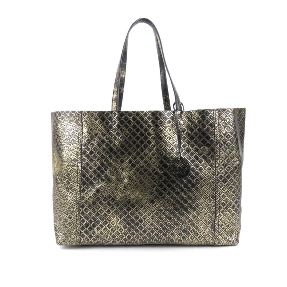 Bottega Veneta Intrecciomirage Leather Shoulder Bag Gold