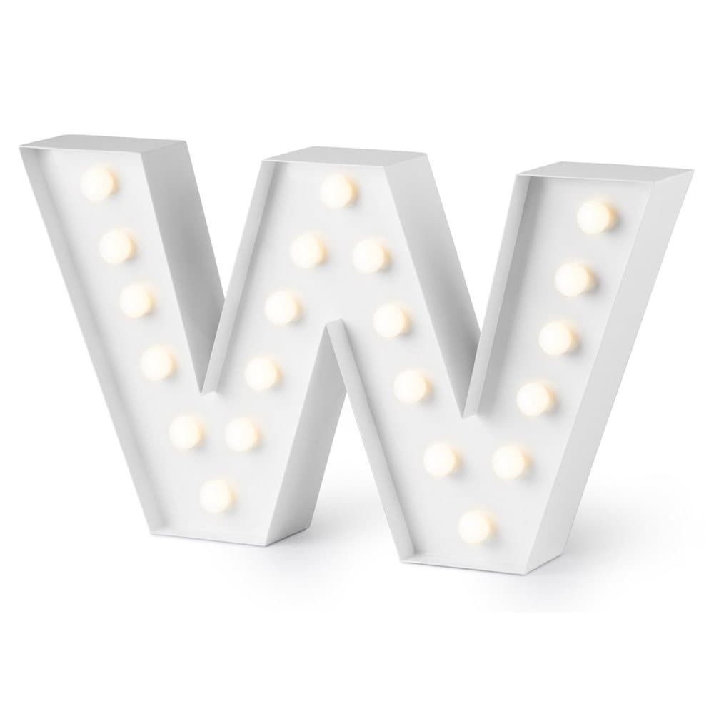 JOX, Lights, Lampe, Bokstav, W, Hvit