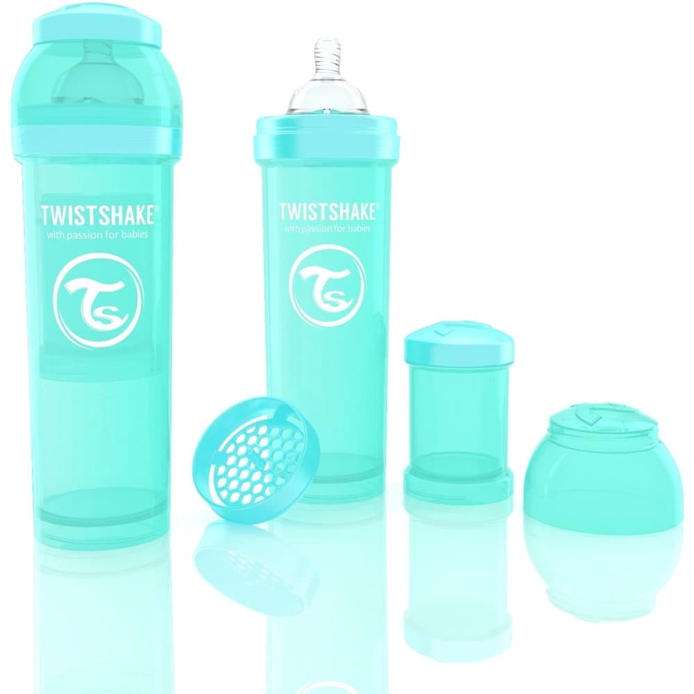 Twistshake, Tåteflaske, Anti Kolikk, 330 ml, Turkis