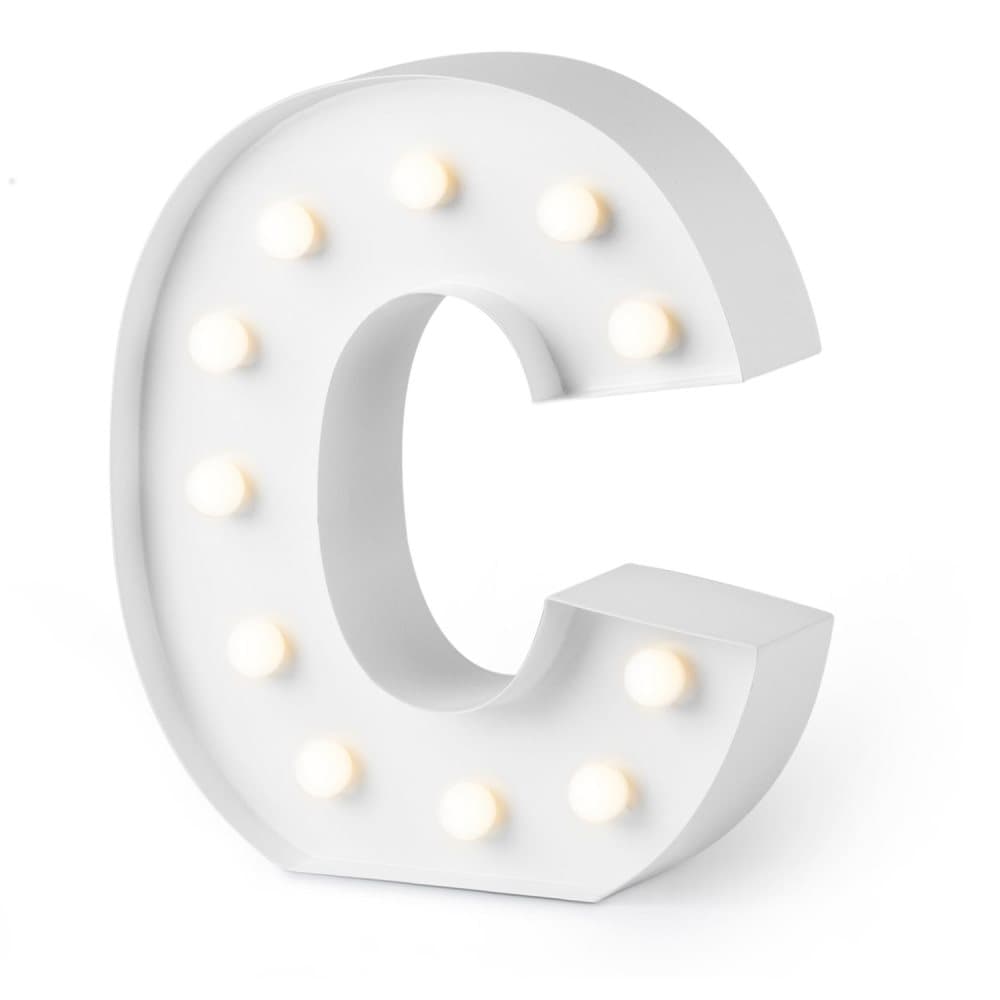 JOX, Lights, Lampe, Bokstav, C, Hvit