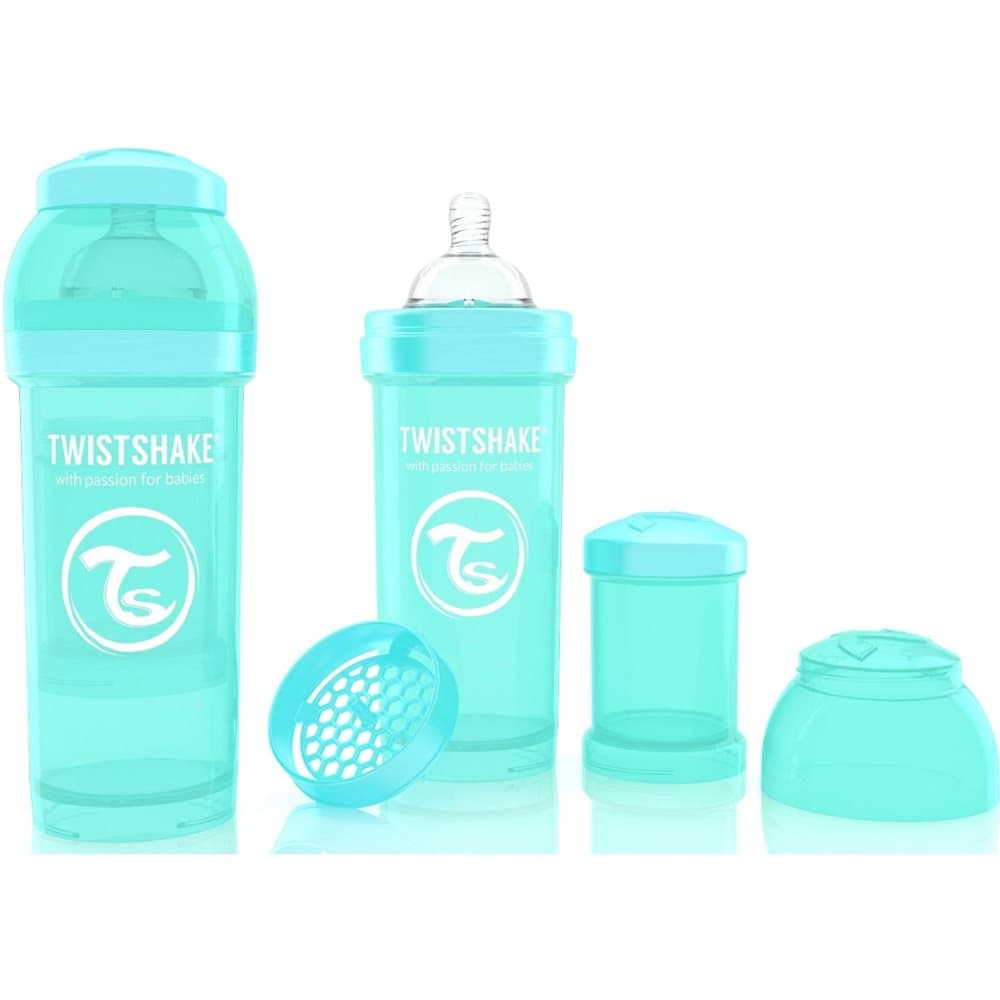 Twistshake, Tåteflaske, Anti Kolikk, 260 ml, Turkis