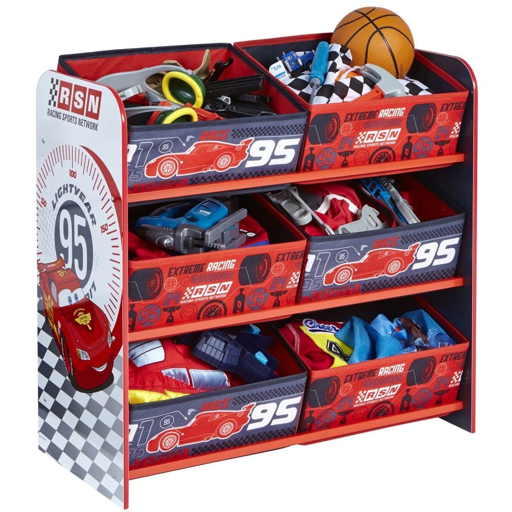 Disney Pixar Cars, Oppbevaringshylle med 6 esker