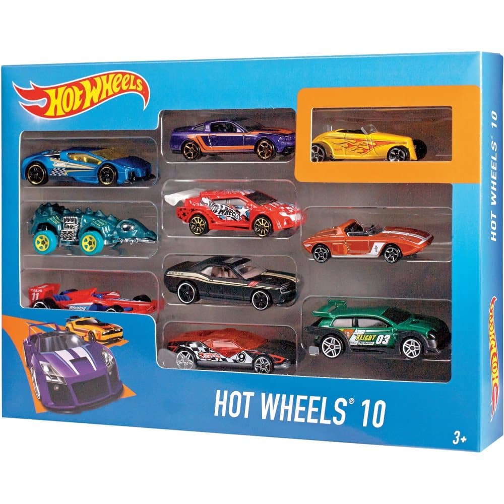 Hot Wheels, Basic Cars, Metallbiler, 10-pack
