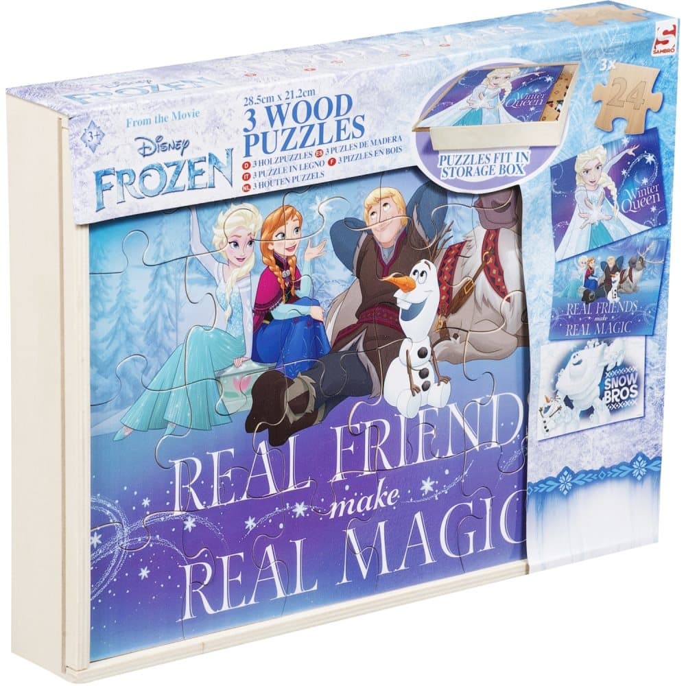 Disney Frozen, Wood Puzzle, 3-pack