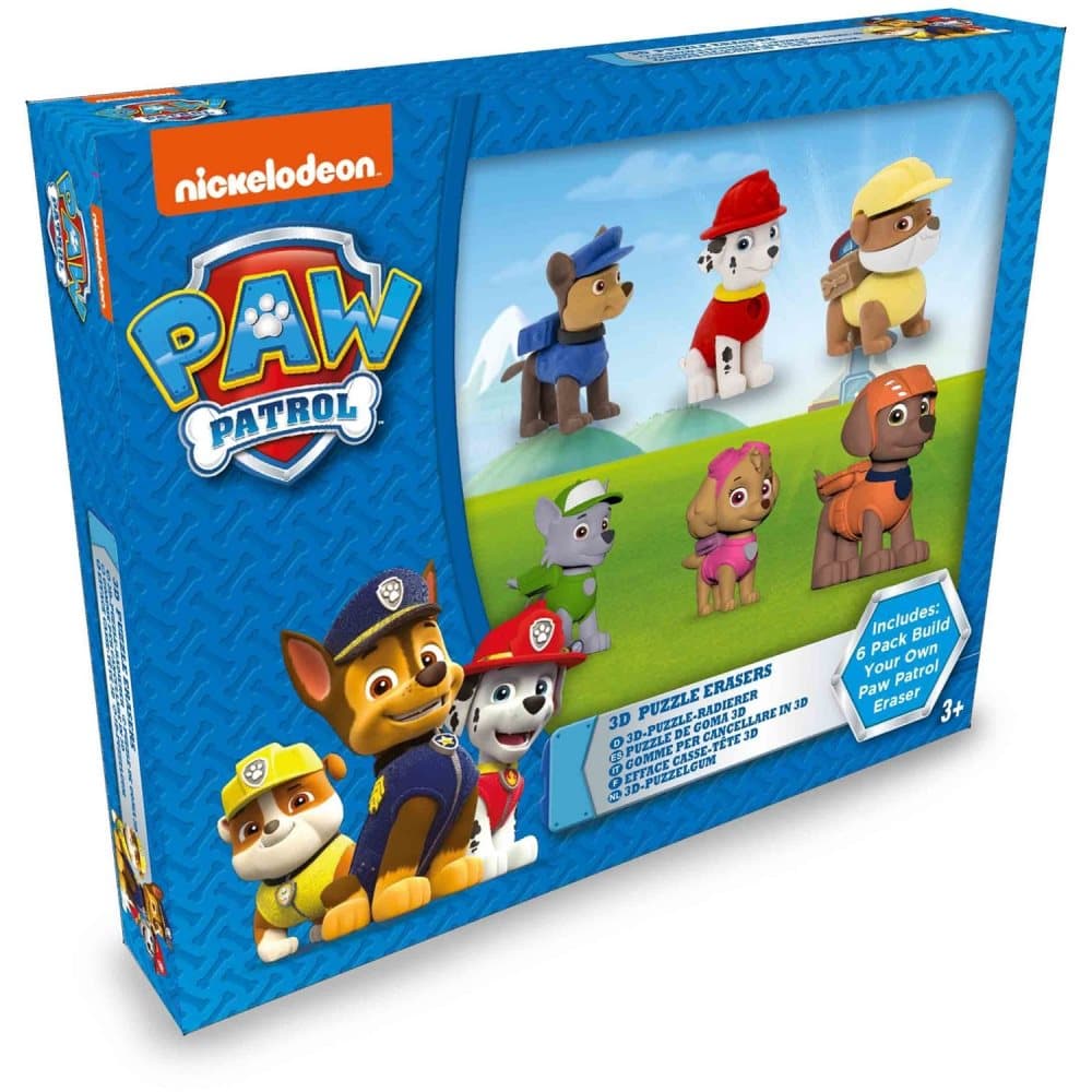 Paw Patrol, Puslespill med viskelær, 6 pack