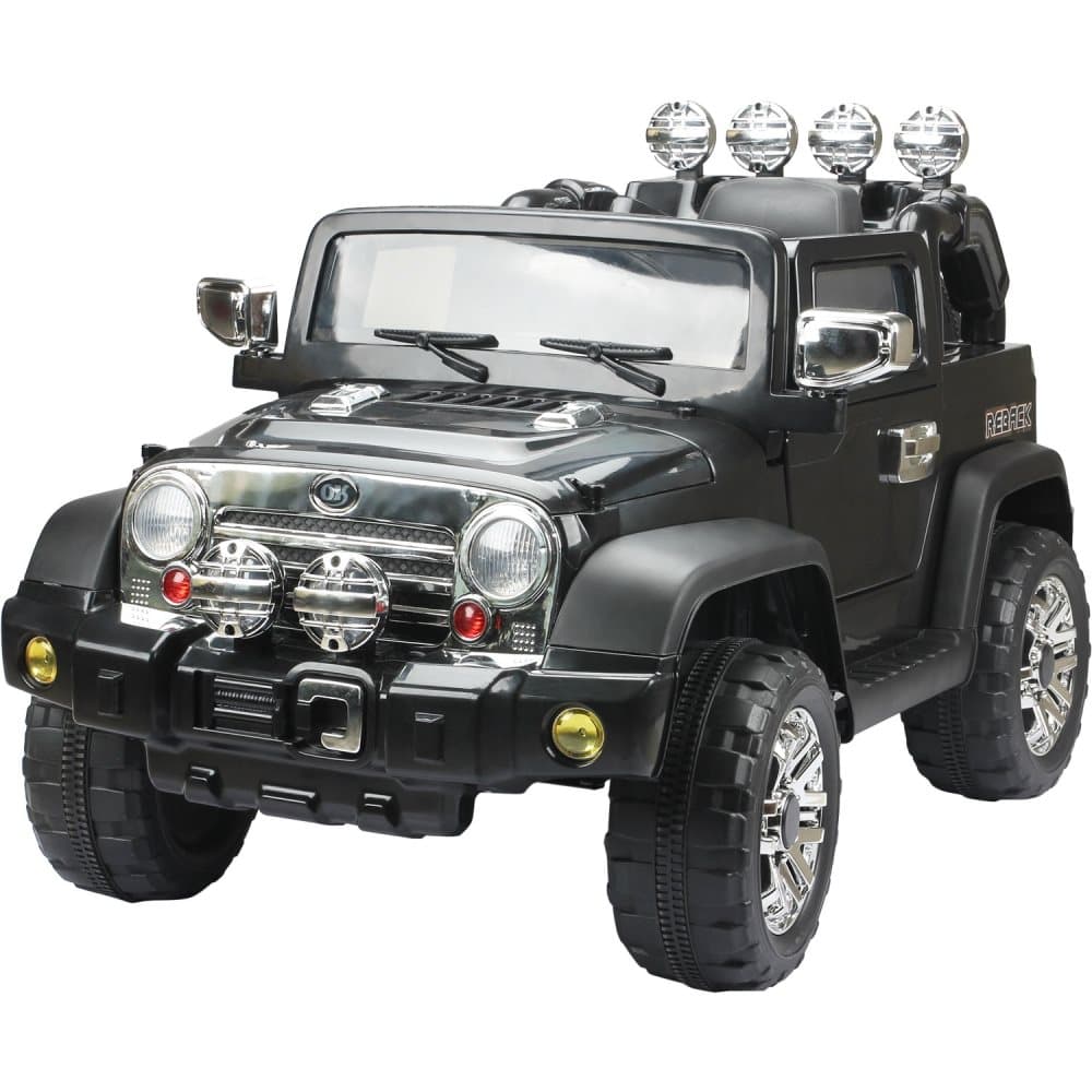 Best Time Toys, Jeep, Elbil, Svart med fjärrkontroll