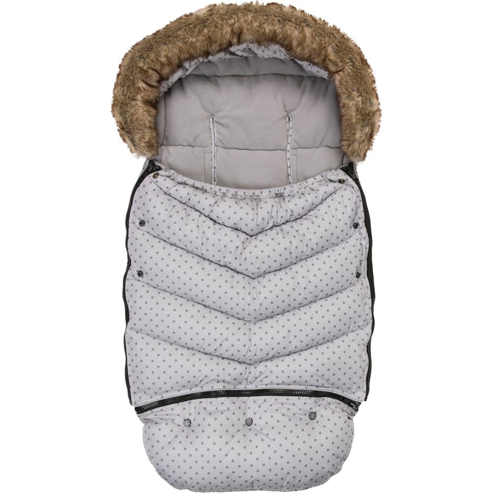 Vinter & Bloom, Vognpose, Mini Dots, Silver Grey, 100 cm
