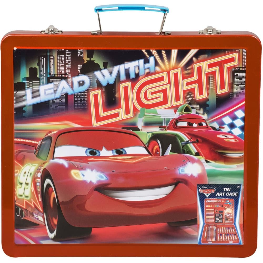 Disney Pixar Cars, Disney Cars, Tin Art Case, Malekoffert i metall