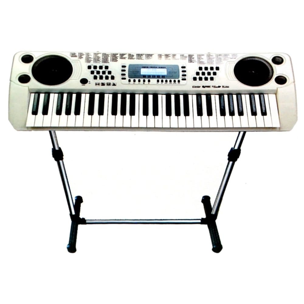 Play, Keyboard m. 57 tangenter, inkl. stativ, Hvid
