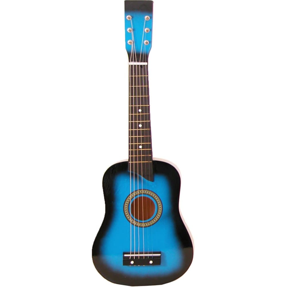 Music, Trägitarr med 6 strängar, Blå, 63 cm