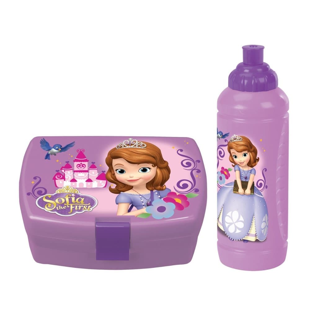 Disney Sofia the first, Madkasse & Sportsflaske, Lilla