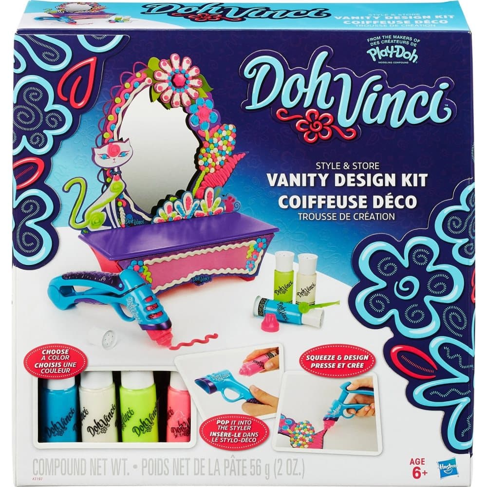 Play-Doh, Muovailuvaha, DohVinci Style & Store Vanity Kit