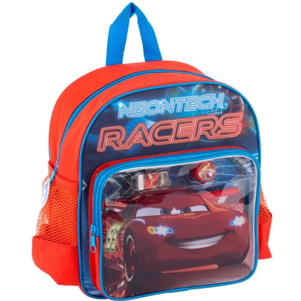 Disney Pixar Cars, Neon Backpack with Stationery