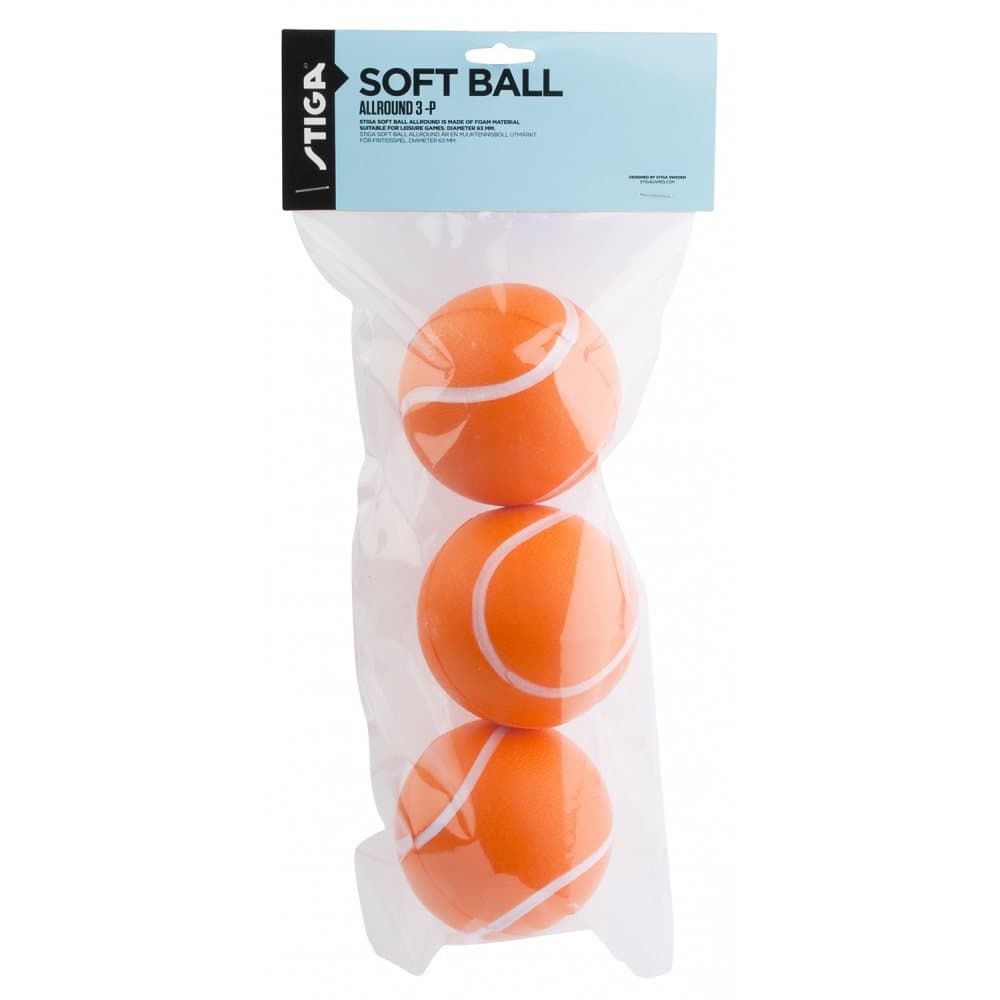 STIGA, Mjuka bollar i 3-pack, Orange