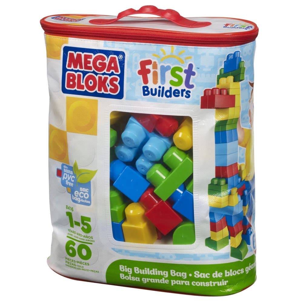 Mega Bloks, Fisher-Price, Mega Bloks, Medium Bag, Classic, 60 pcs