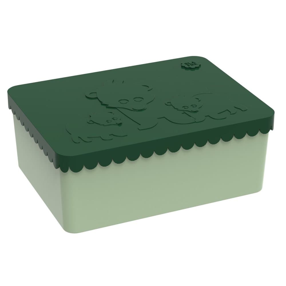Blafre, Bear lunch box med 3 rom, grønn