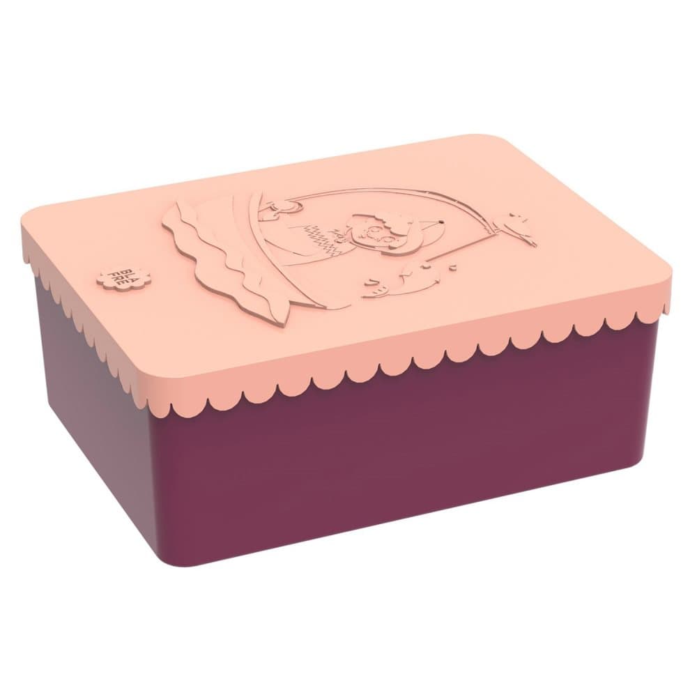 Blafre, Coast Lunch Box med 3 rom, plum red/peach