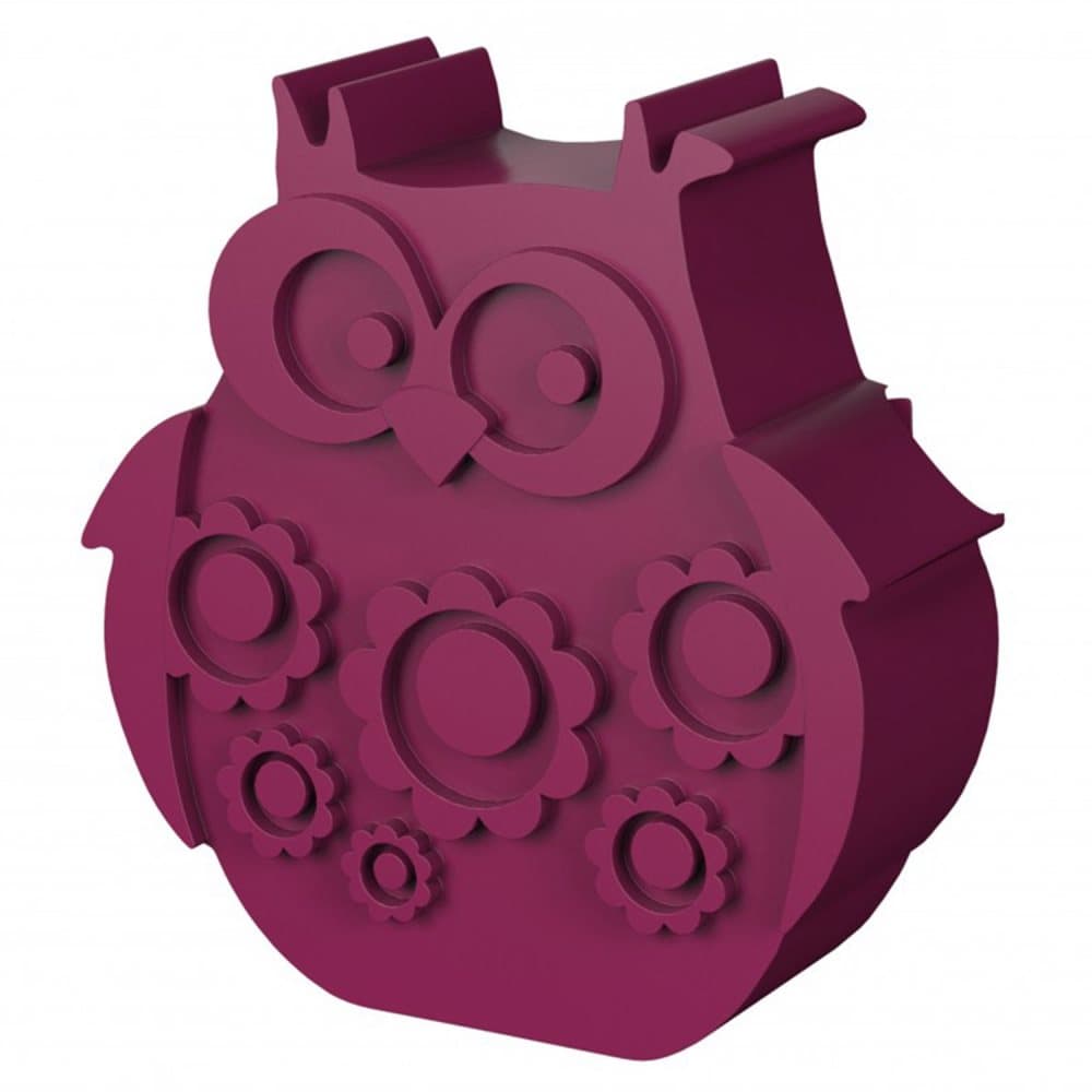 Blafre, Owl Lunch Box med 2 rom, Plum red