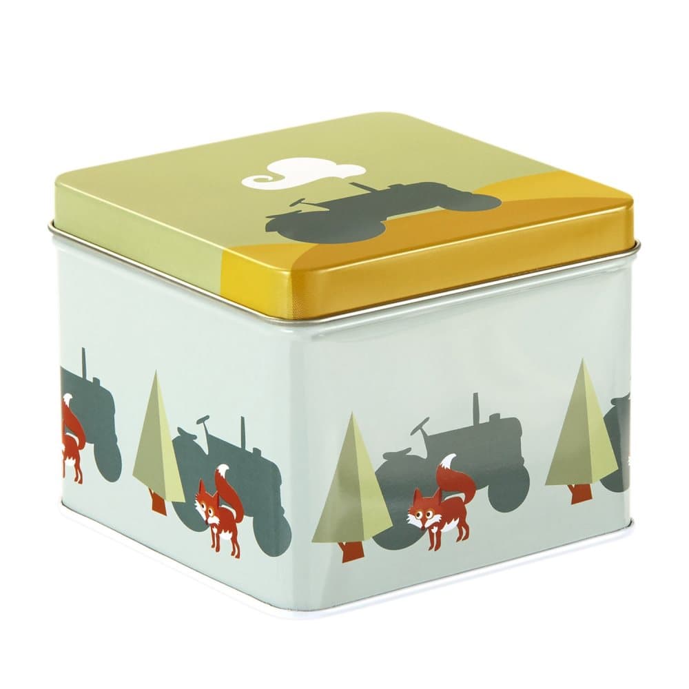 Blafre, Small Tin Box Tractor Blue-Green