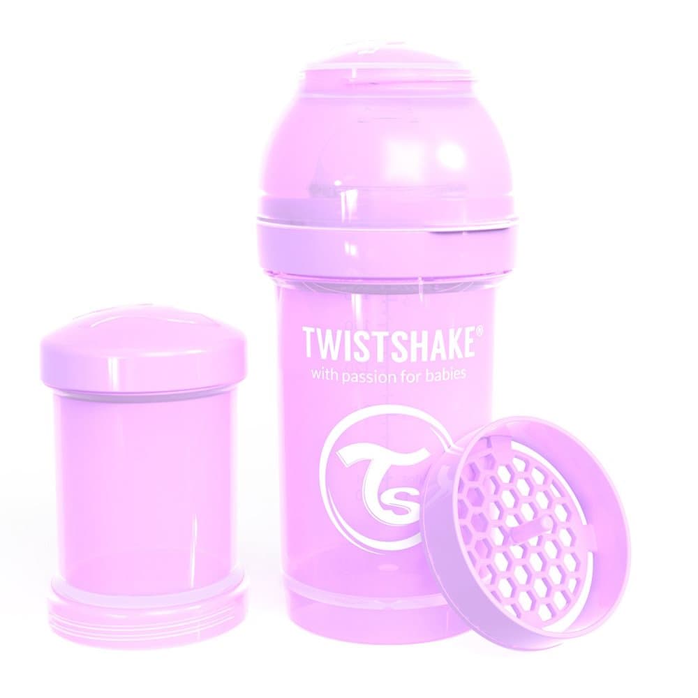 Twistshake, Tåteflaske Anti-Kolikk 180ml Pastel Purple 0+m