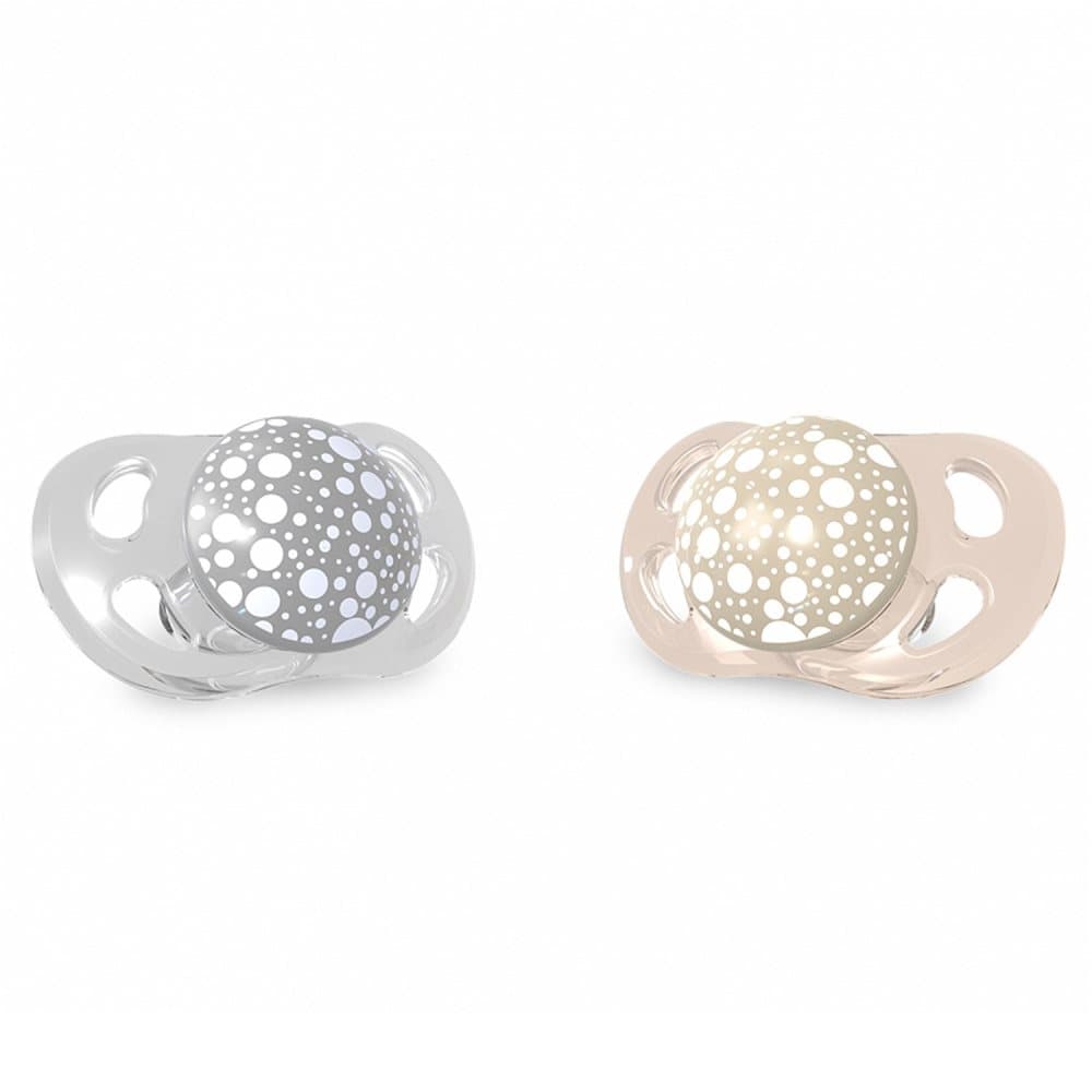 Twistshake, 2-pack Sugesmokk Mini Grå/Beige 0-6m