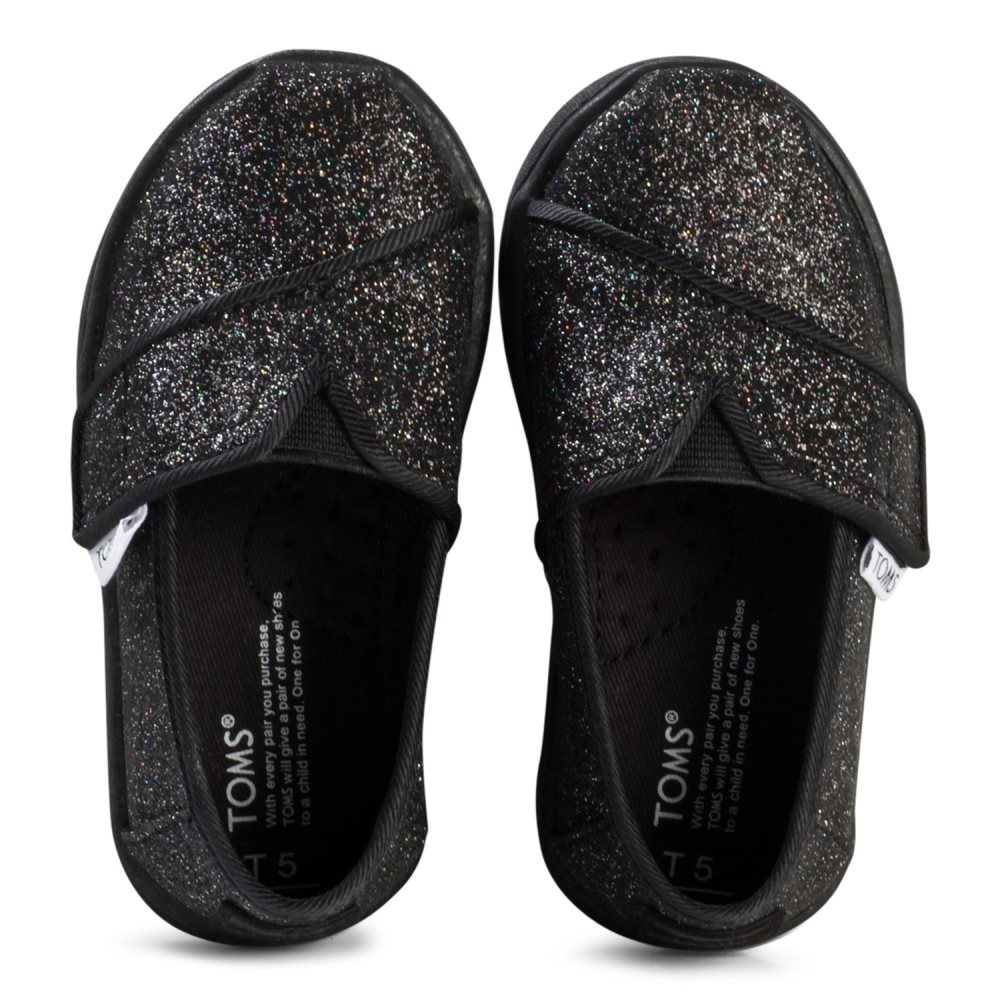 toms black glitter shoes