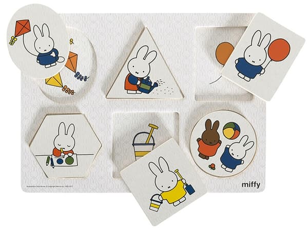 Miffy form puslespil 6 brikker