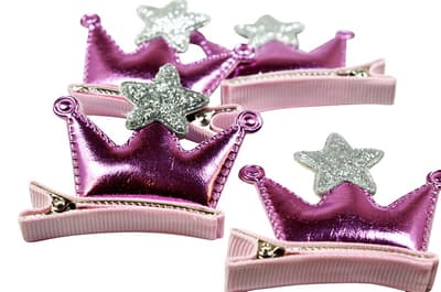 Hårspänne Prinsesskrona rosa Clip