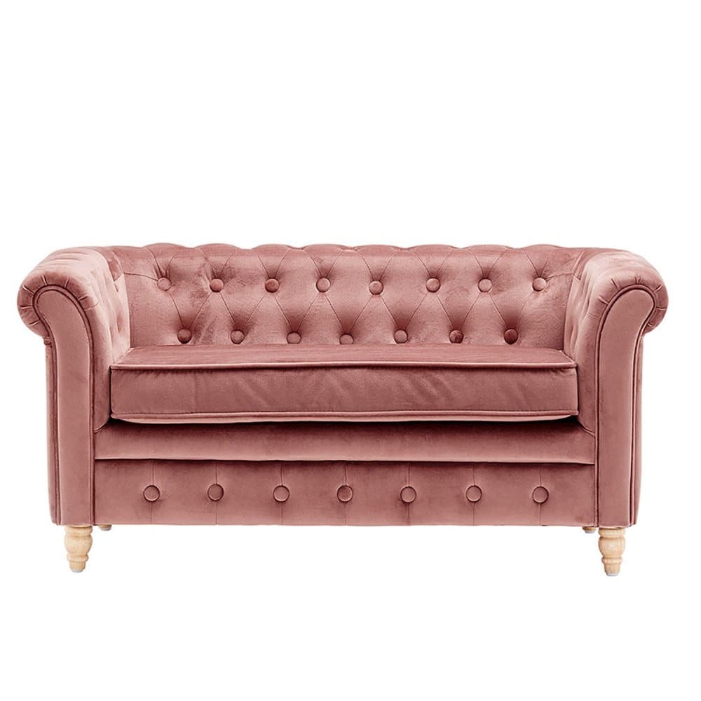 Kids Concept, Chesterfield Sofa Fløjl Apricot