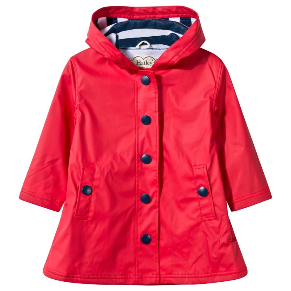 Hatley, Splash Jacket med Stribet For Rød