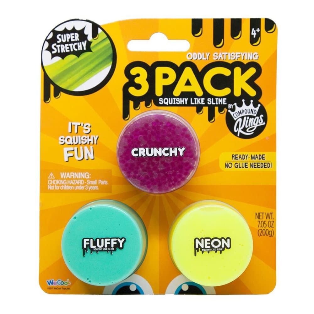 Compound King, 3-Pack Fluffy, Bobble Bitz og Slime