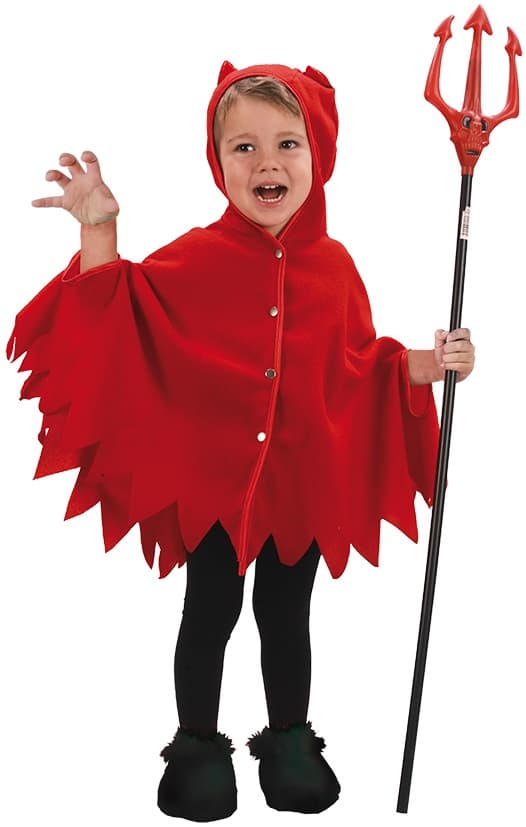 Maskeraddräkt Djävul Poncho 92-104 cl