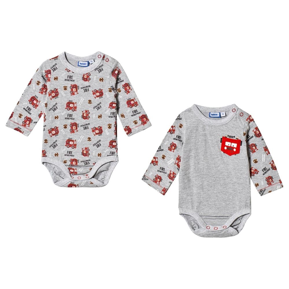 Max Collection, 2-pak Babybody Grå