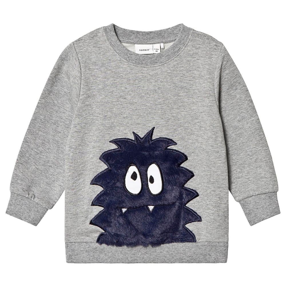Name It, Moldrik Sweat Box Bru Grey Melange