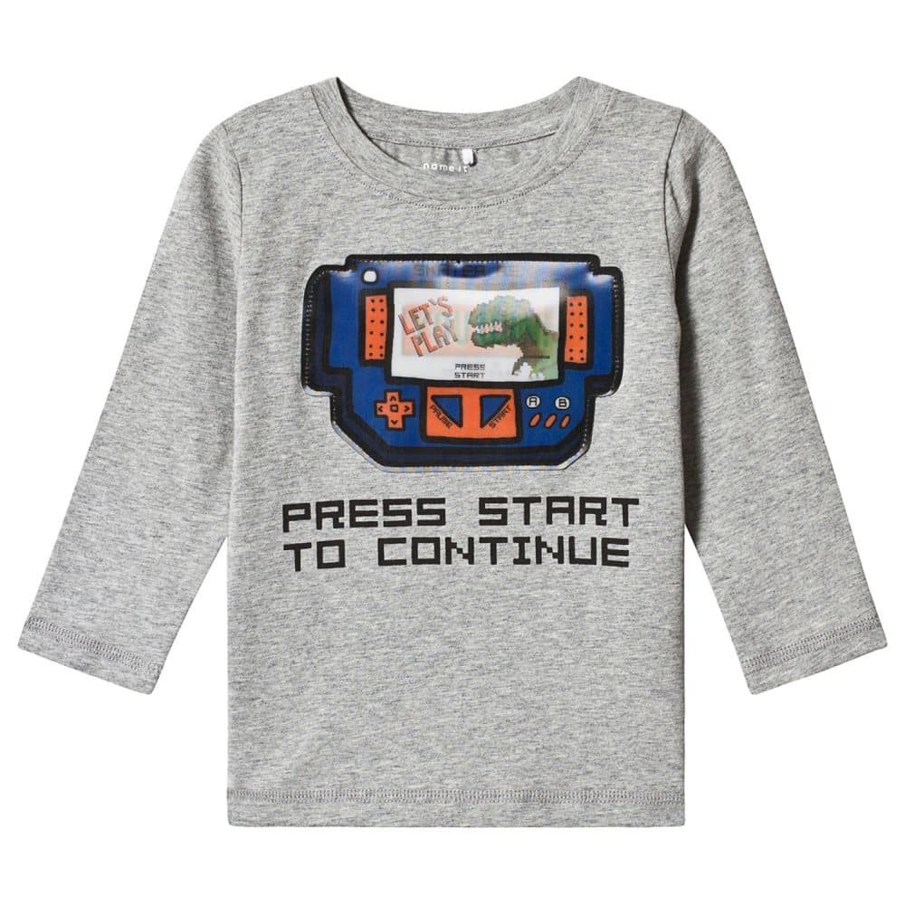 Name It, Bamax Ls Top Grey Melange