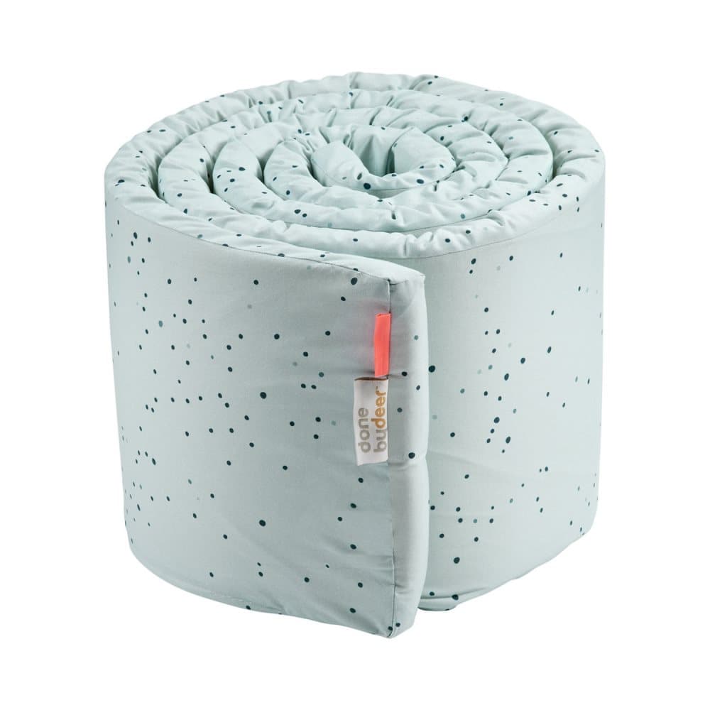 Done by Deer, Bed bumper, Dreamy dots, blue