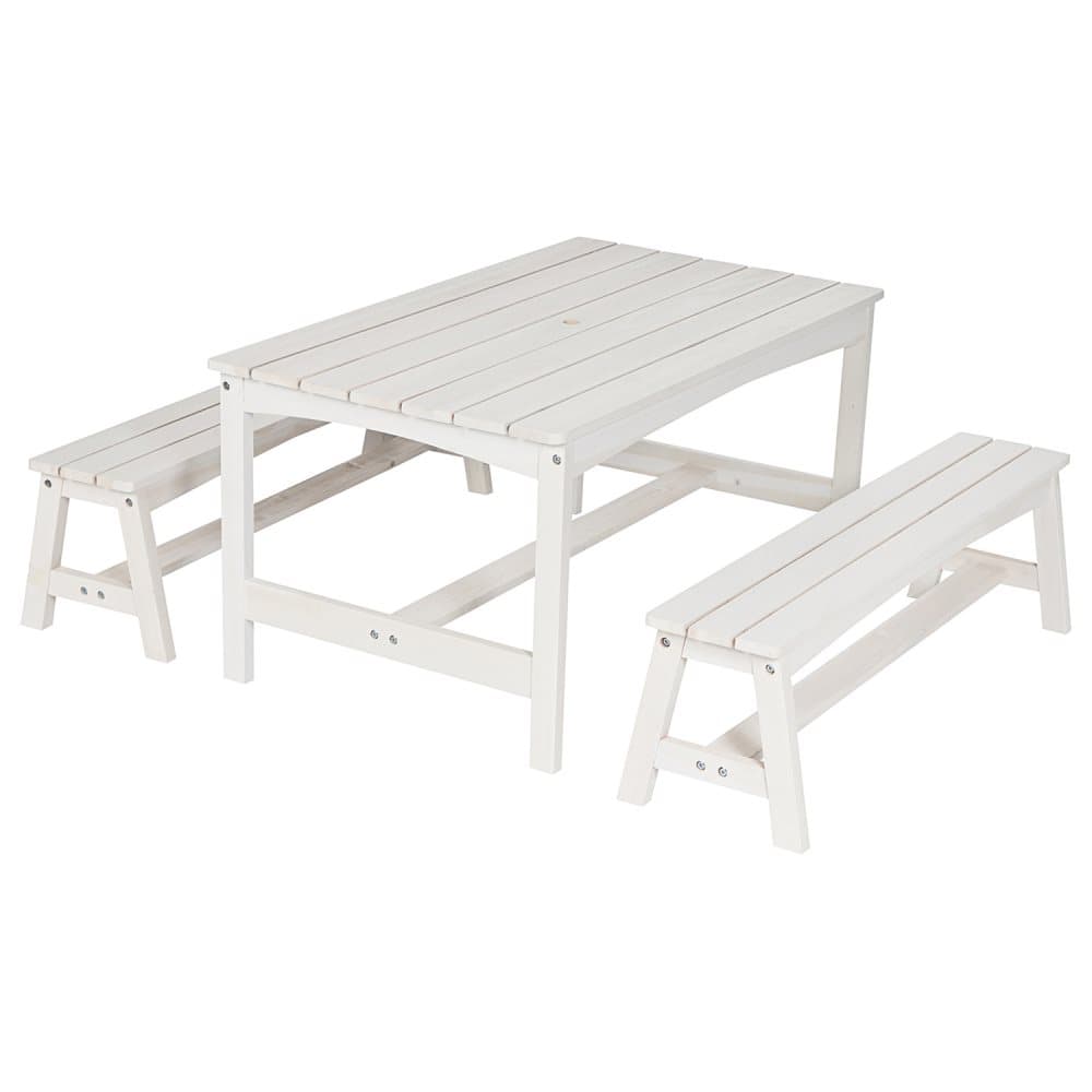 Oliver & Kids, Table with Two Benches Hvid