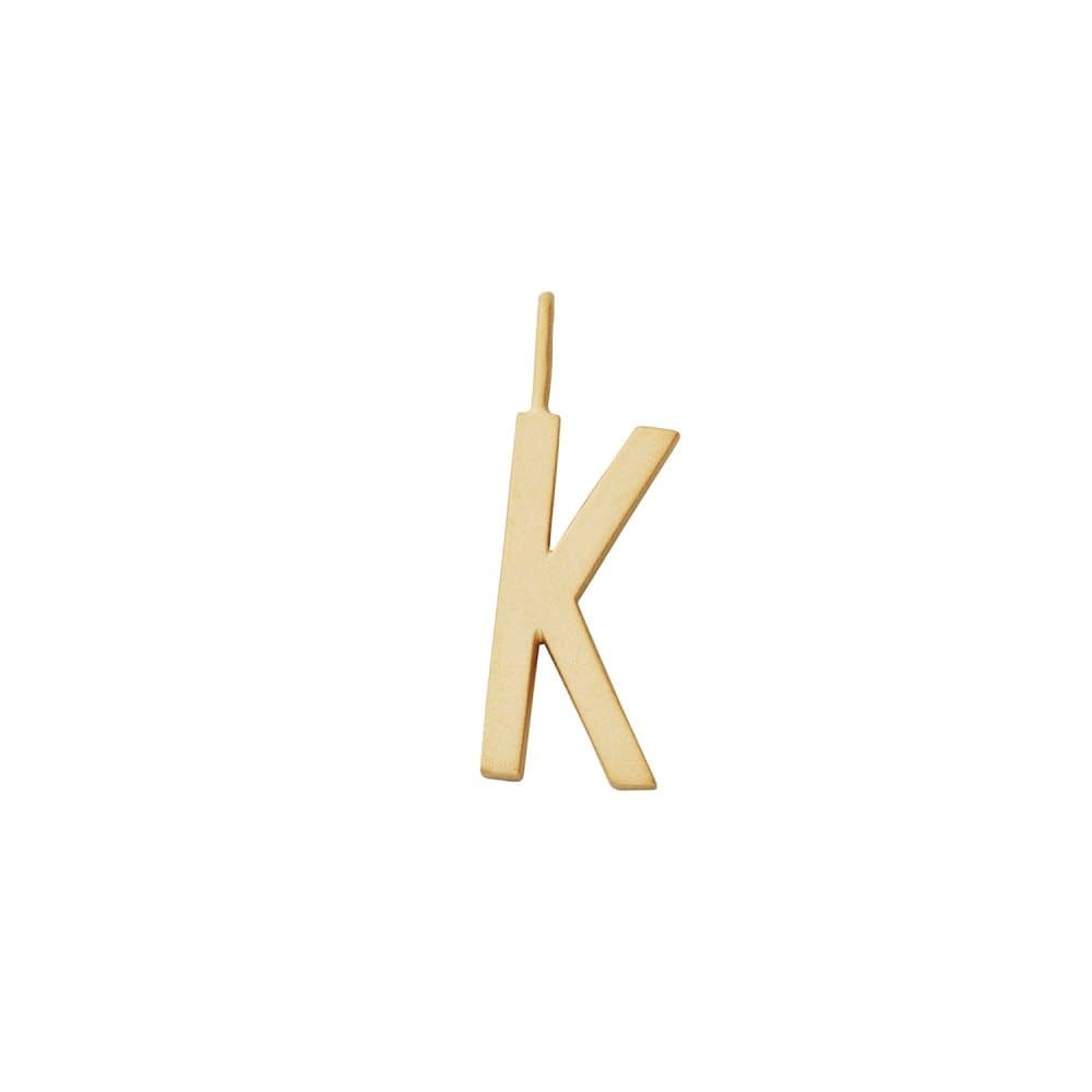 Design Letters, 16 mm Matt 18K Gold Plated Silver - K