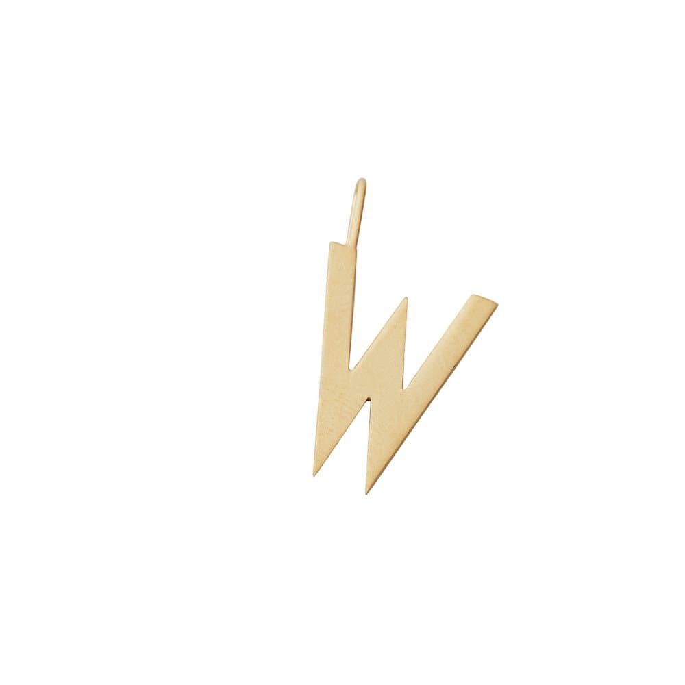 Design Letters, 16 mm Matt 18K Gold Plated Silver - W