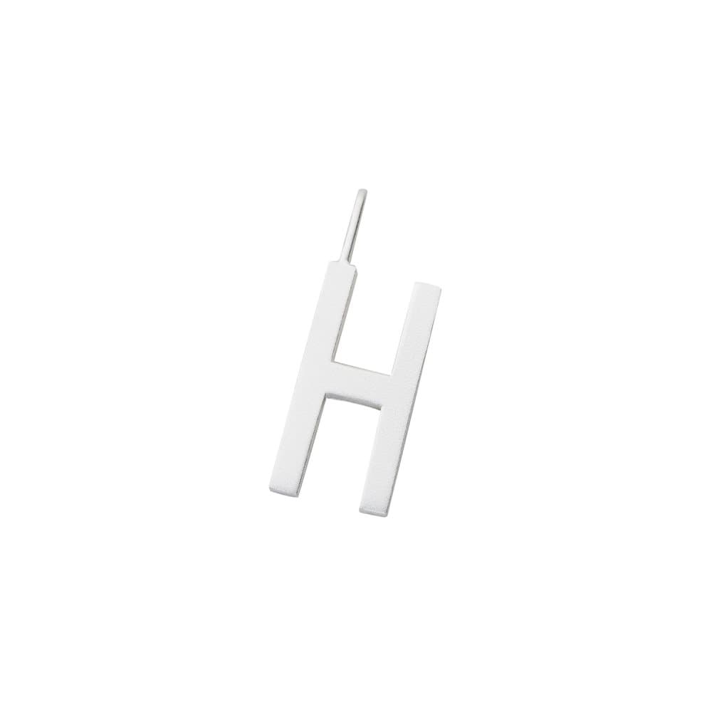 Design Letters, 16 mm Matt 925 Sterling Silver - H