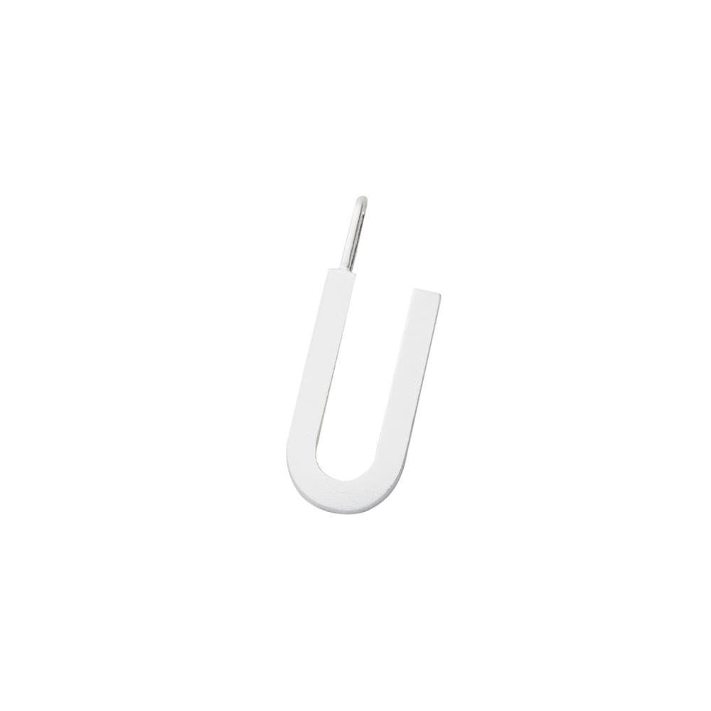 Design Letters, 16 mm Matt 925 Sterling Silver - U