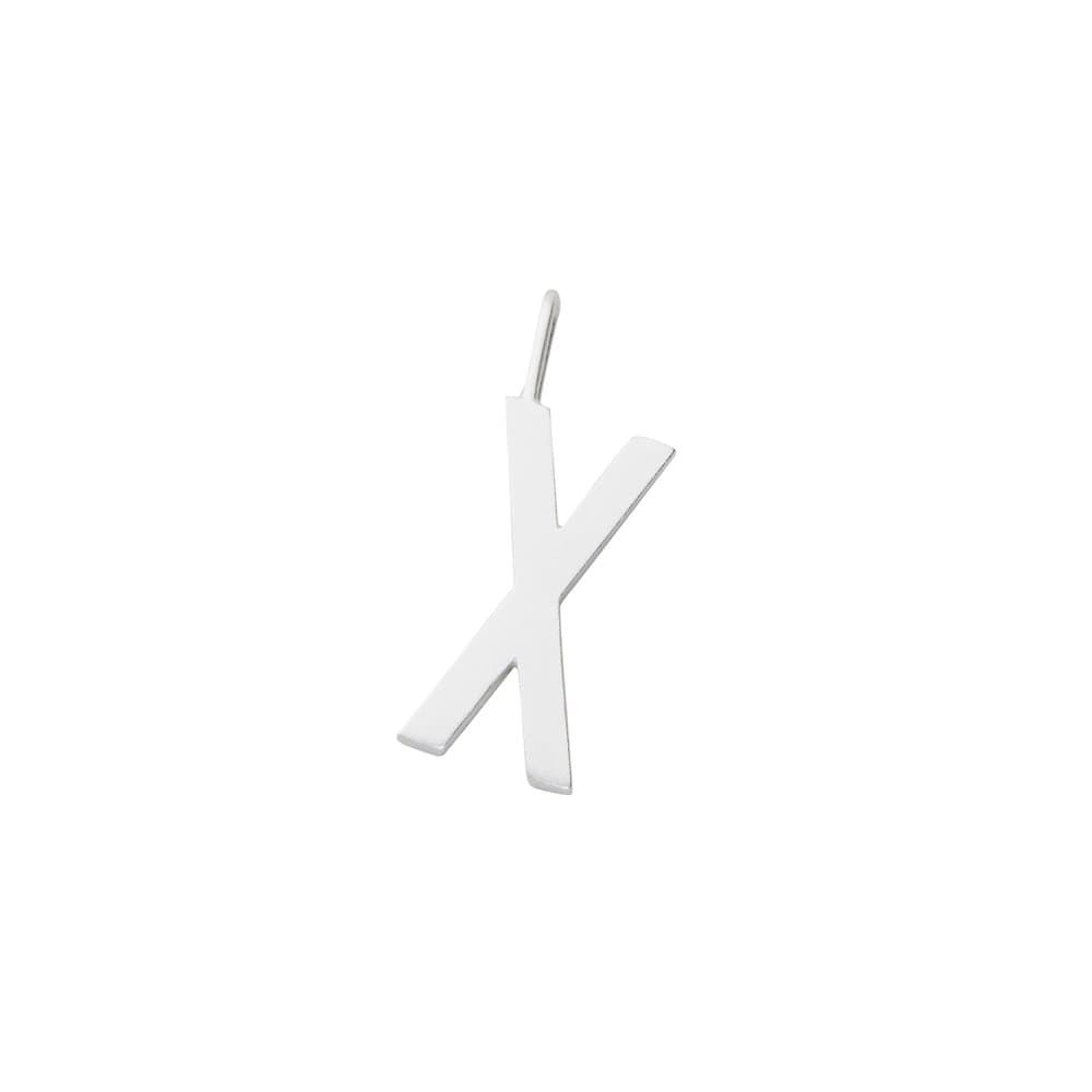 Design Letters, 16 mm Matt 925 Sterling Silver - X