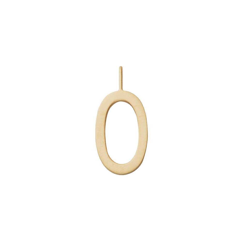 Design Letters, 16 mm Matt 18K Gold Plated Silver - O