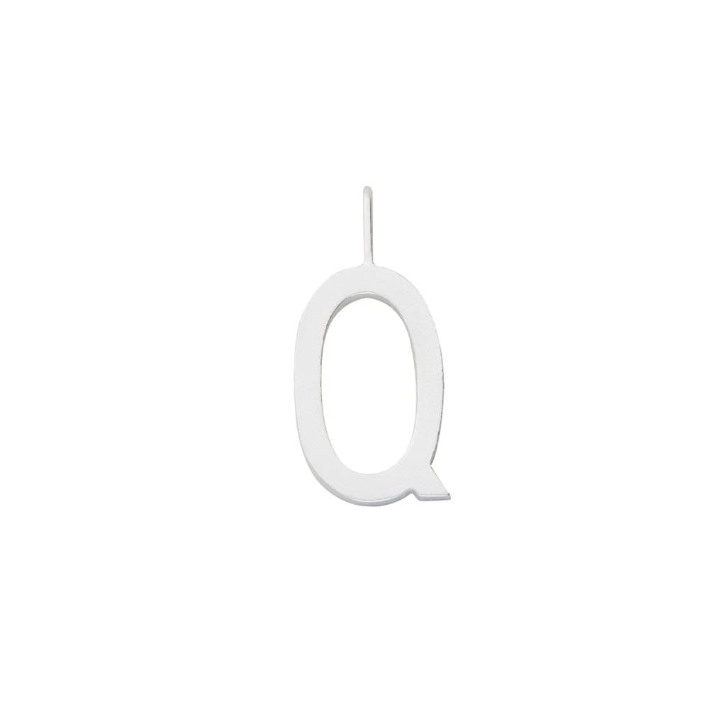 Design Letters, 16 mm Matt 925 Sterling Silver - Q