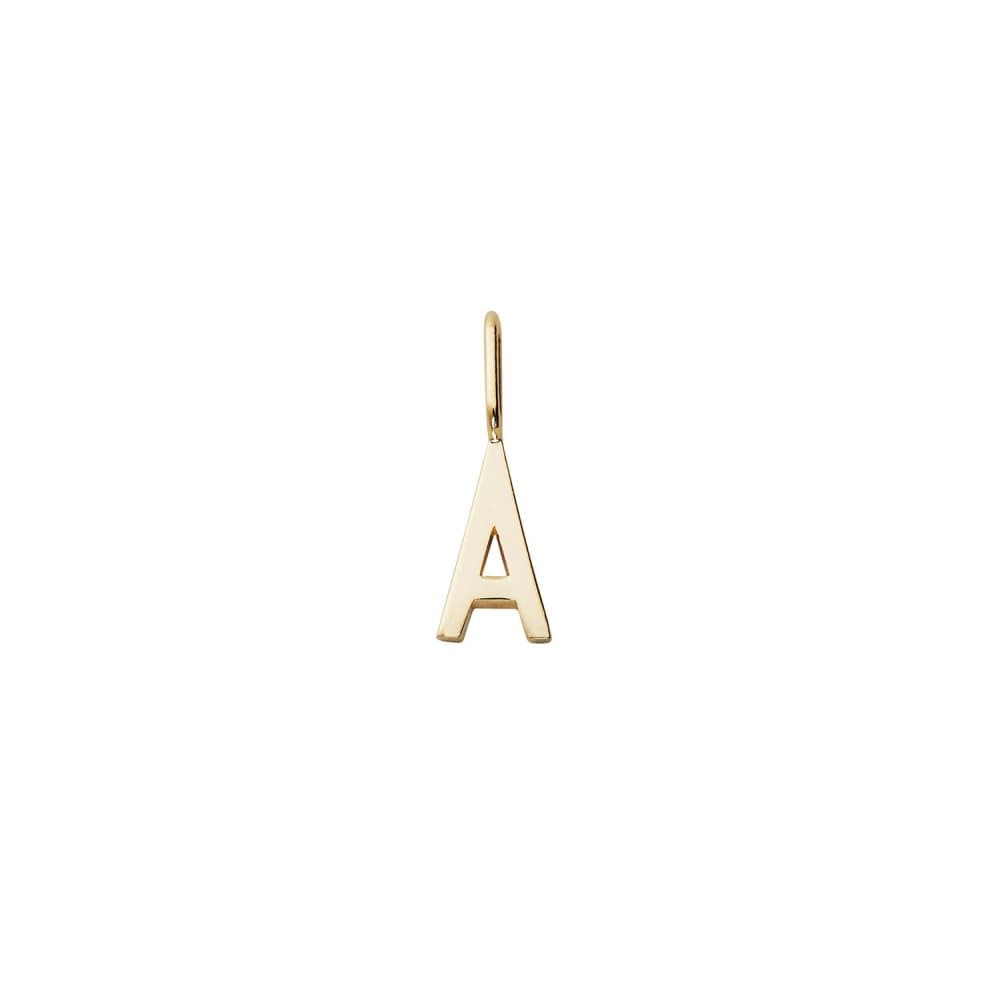 Design Letters, 10 mm 18K Gold Plated Silver - A