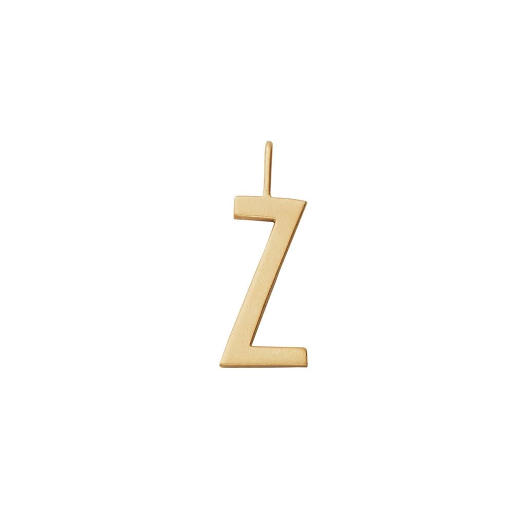 Design Letters, 16 mm Matt 18K Gold Plated Silver - Z
